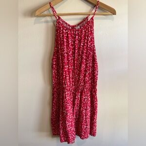 Old Navy Red Floral Sleveless Romper